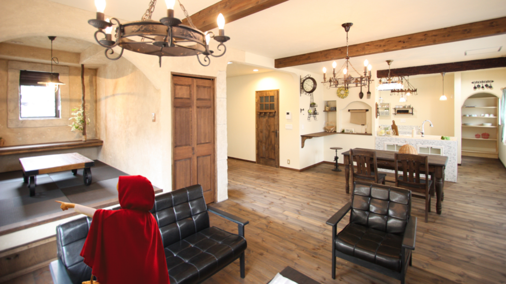 リビング内の小上がりになった和室