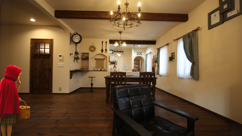 エールホームのシャビーシックなリビング